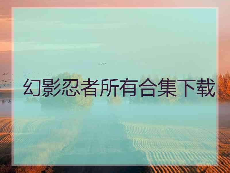 幻影忍者所有合集下载