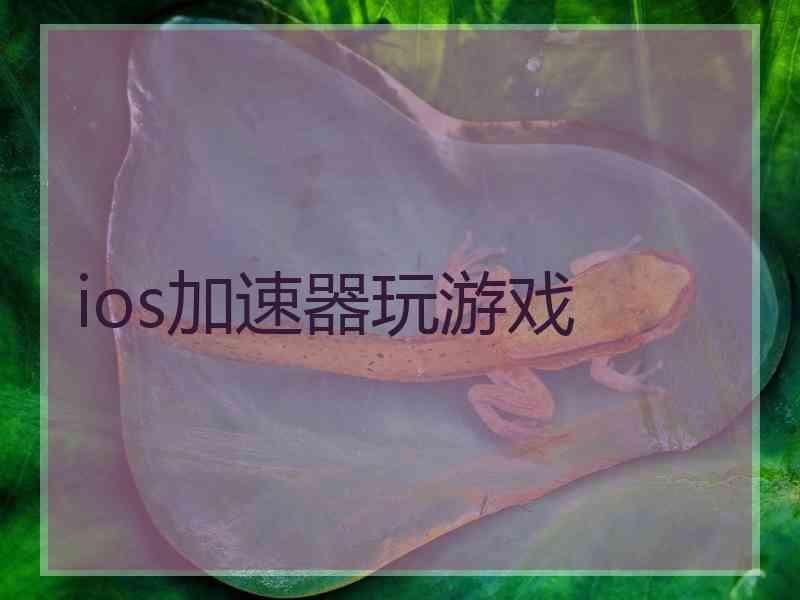 ios加速器玩游戏