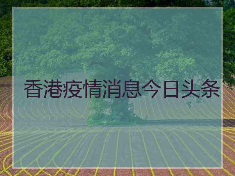 香港疫情消息今日头条