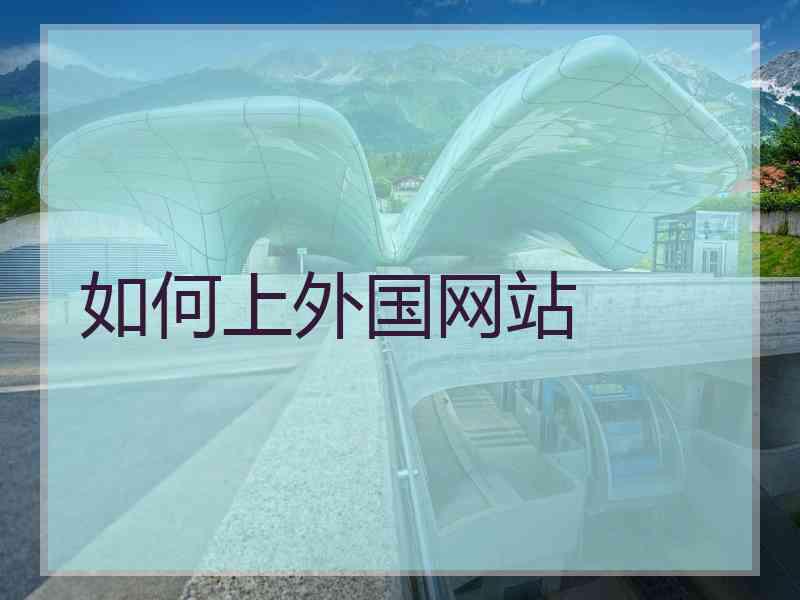 如何上外国网站