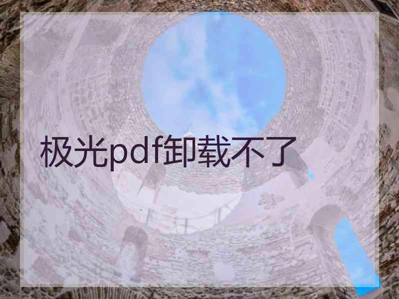 极光pdf卸载不了