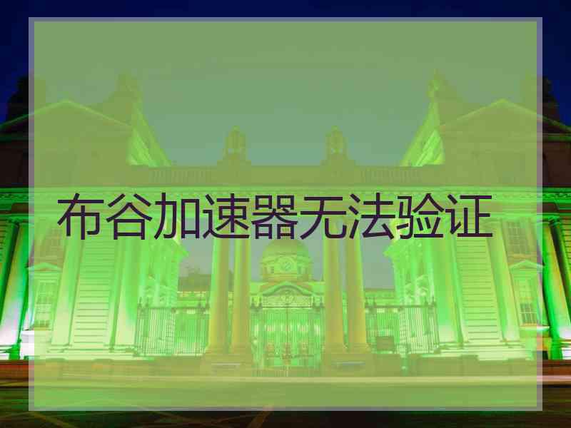 布谷加速器无法验证