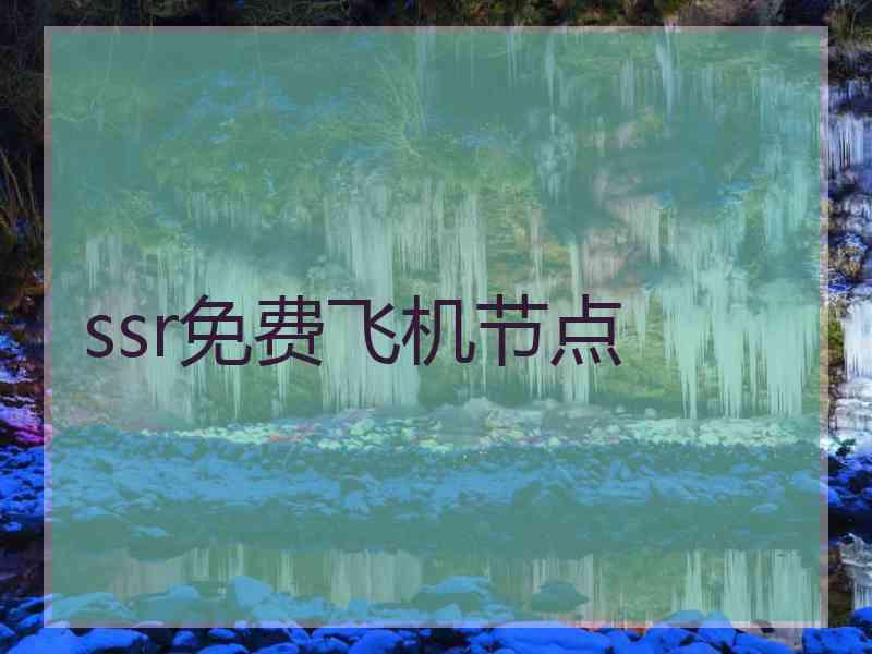 ssr免费飞机节点