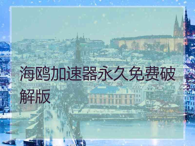 海鸥加速器永久免费破解版