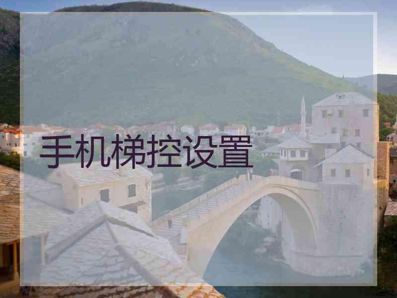 手机梯控设置