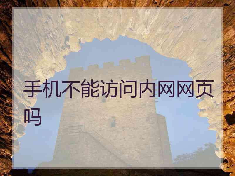 手机不能访问内网网页吗