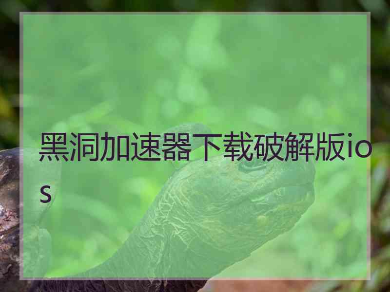 黑洞加速器下载破解版ios