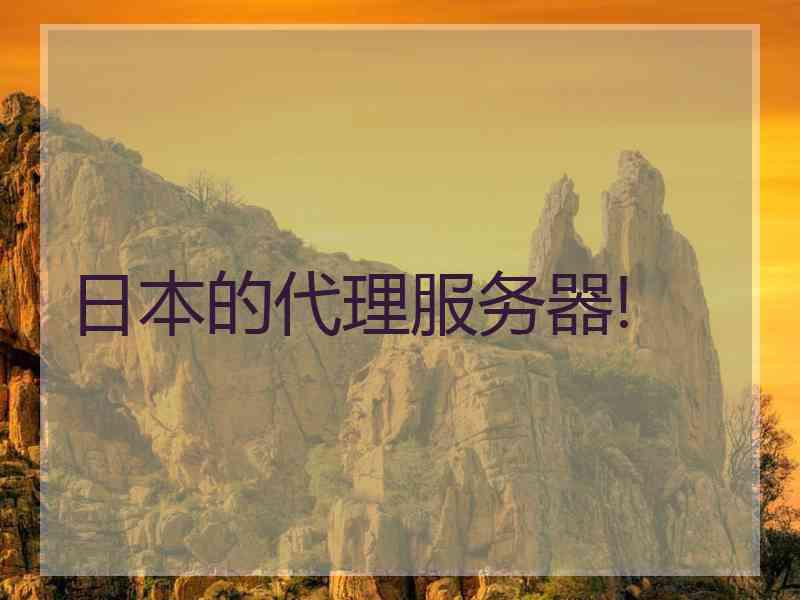日本的代理服务器!