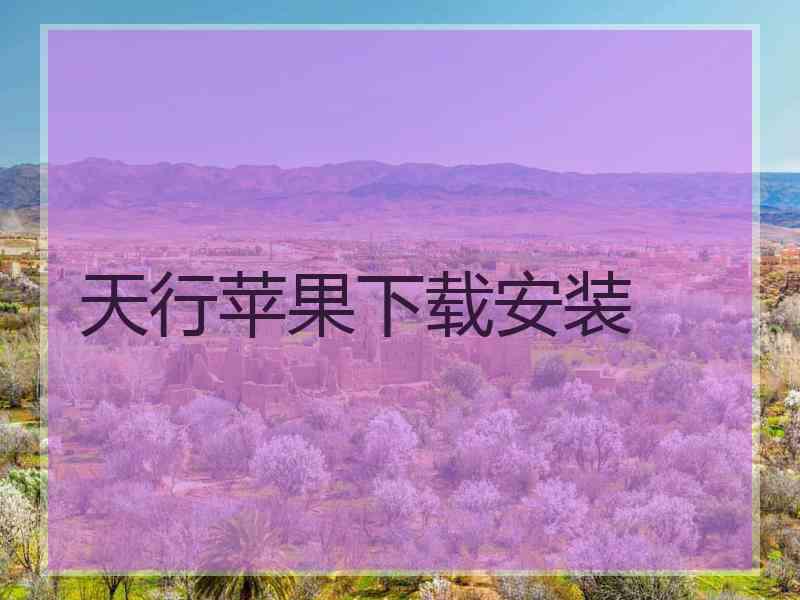天行苹果下载安装