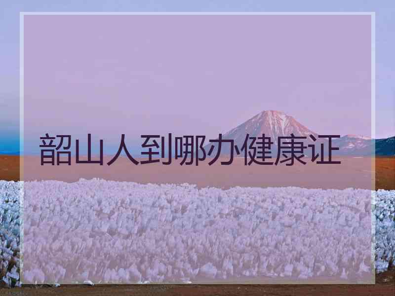 韶山人到哪办健康证