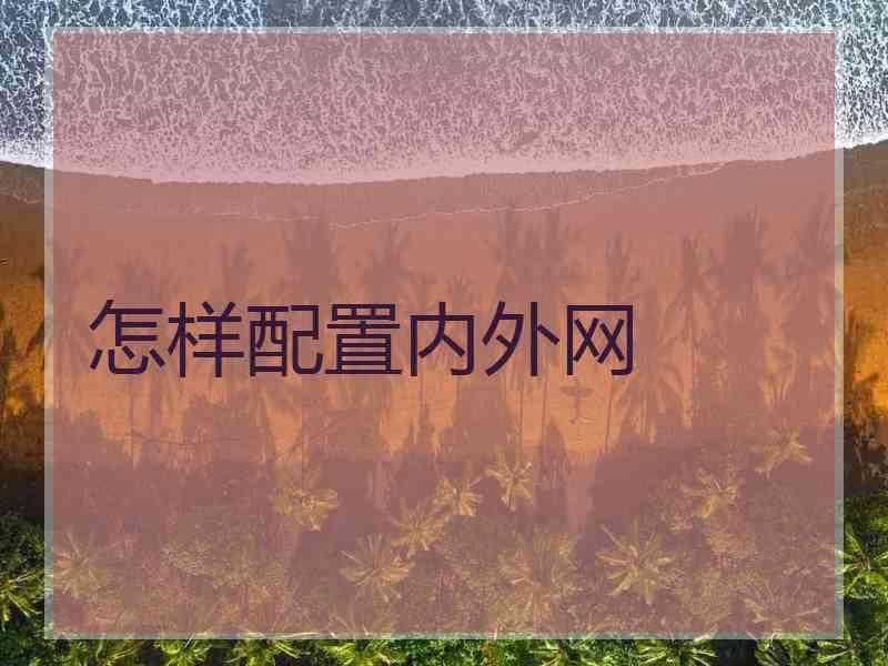 怎样配置内外网
