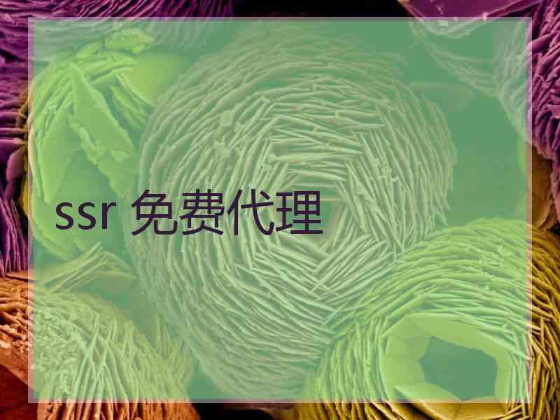 ssr 免费代理