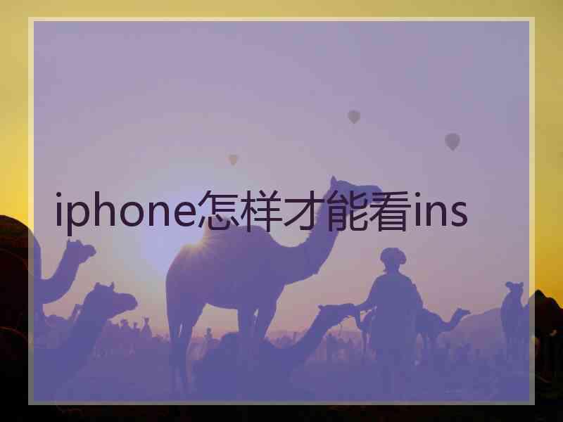 iphone怎样才能看ins