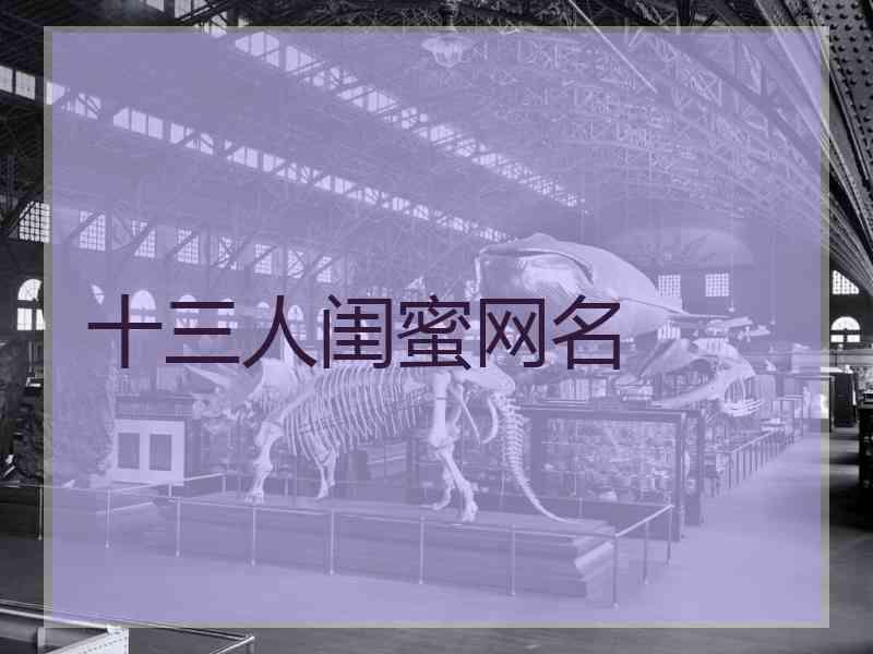 十三人闺蜜网名