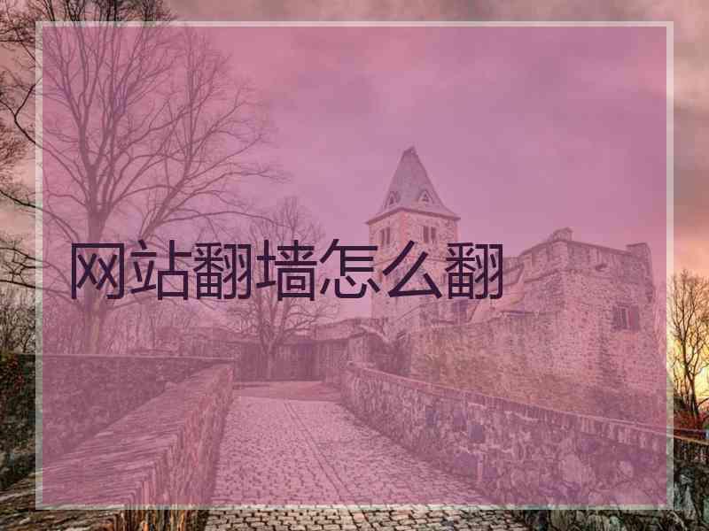 网站翻墙怎么翻