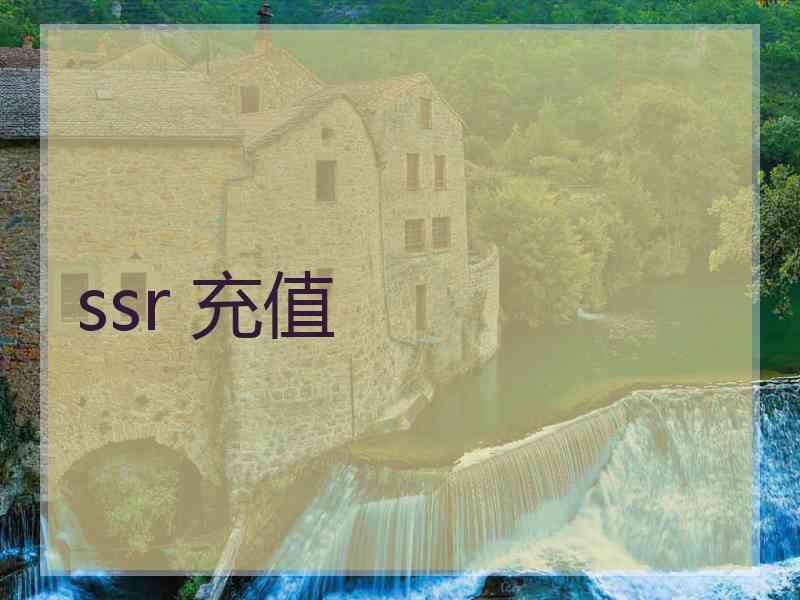 ssr 充值