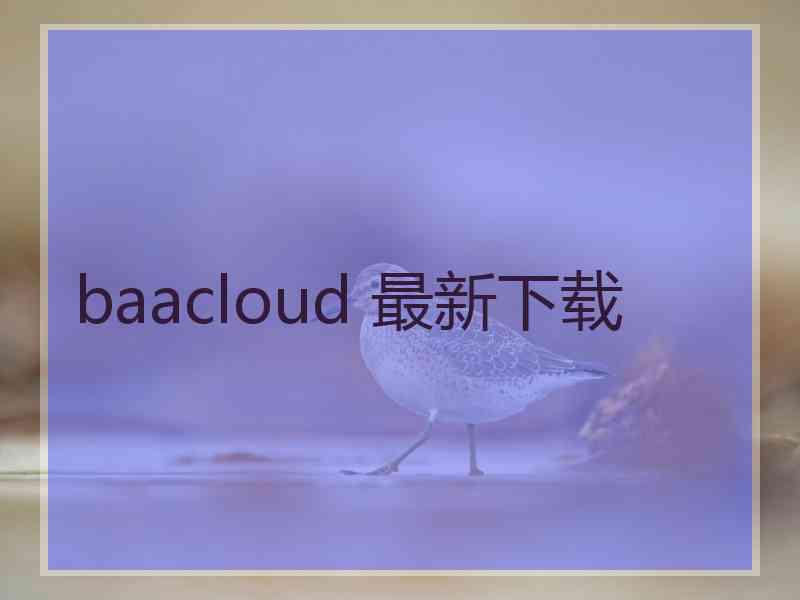 baacloud 最新下载