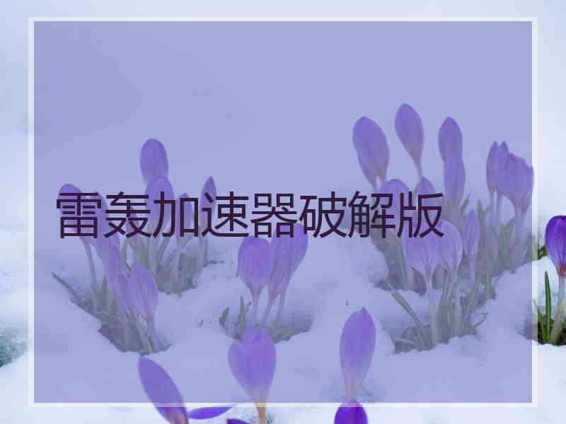 雷轰加速器破解版