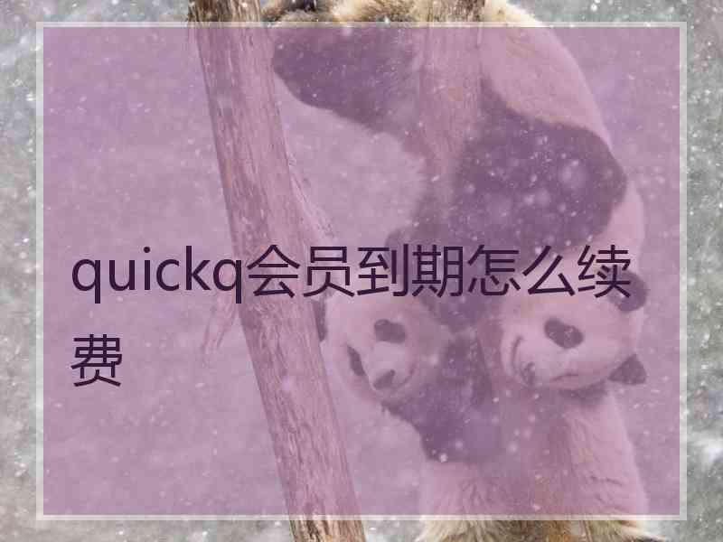 quickq会员到期怎么续费