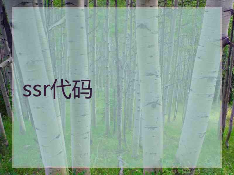 ssr代码