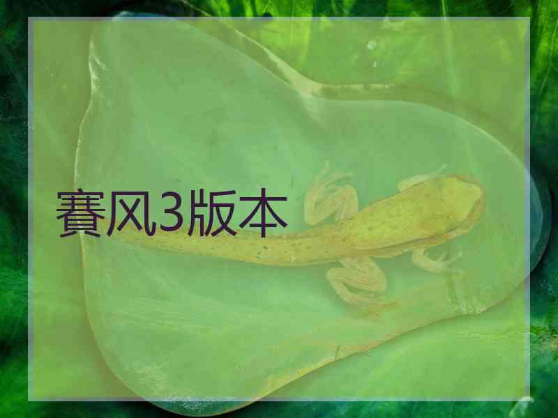賽风3版本