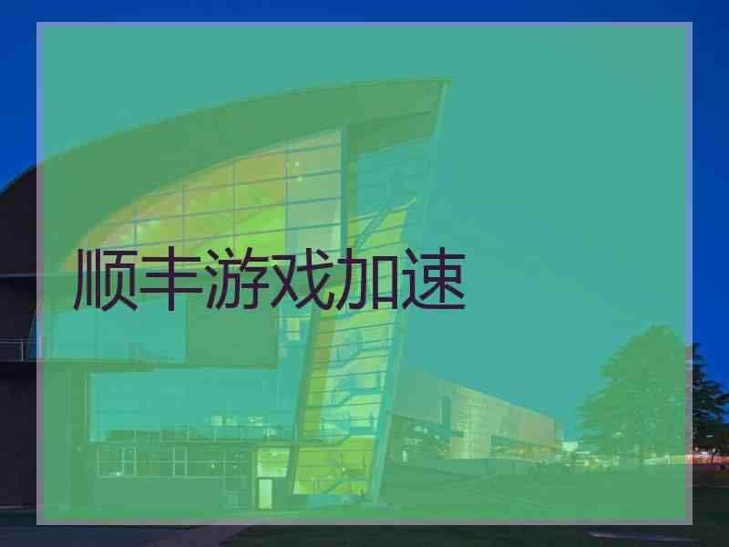 顺丰游戏加速