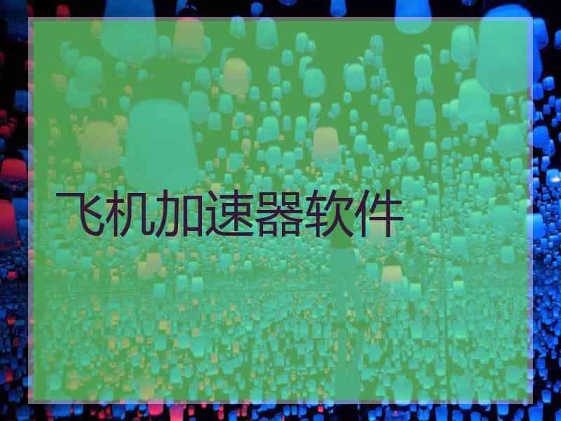 飞机加速器软件