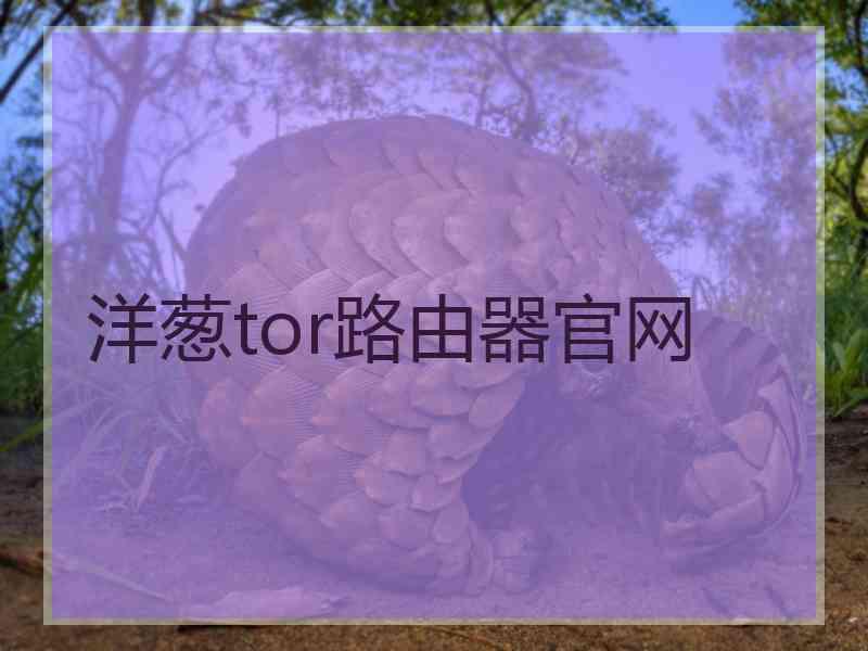 洋葱tor路由器官网
