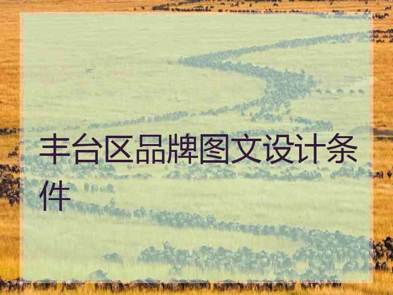 丰台区品牌图文设计条件