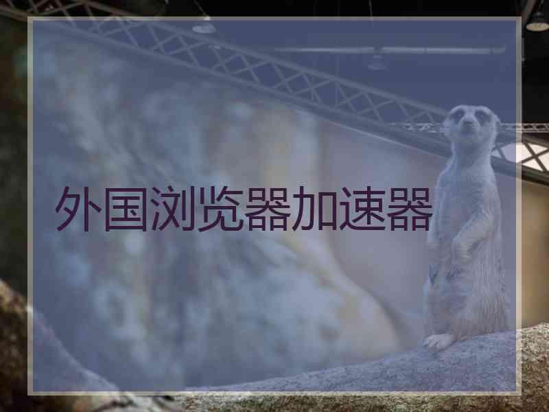 外国浏览器加速器