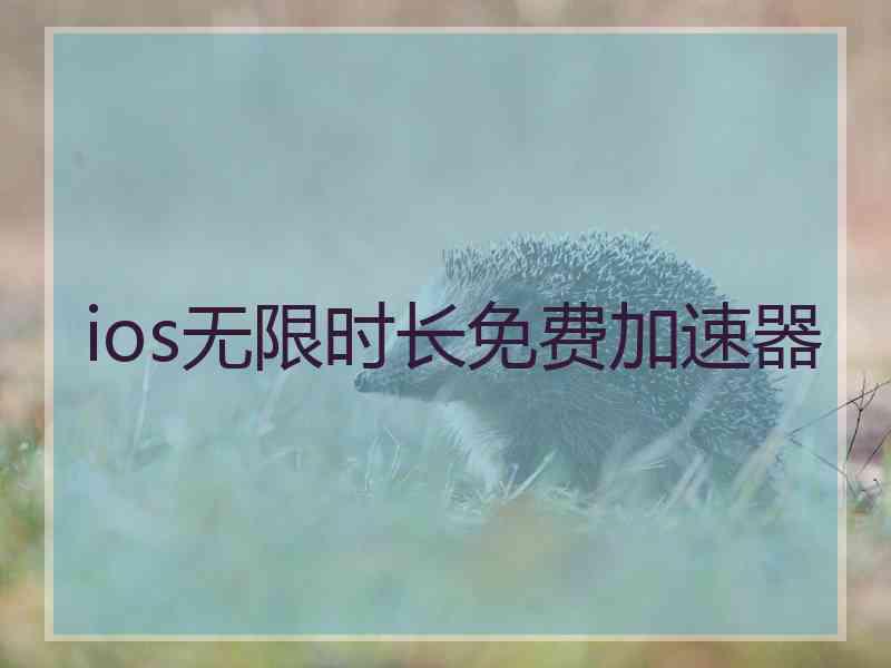 ios无限时长免费加速器