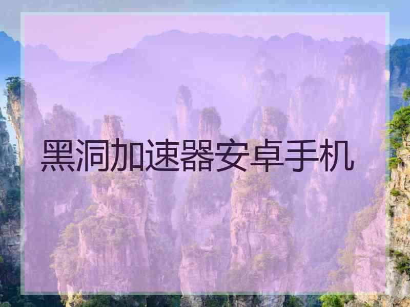黑洞加速器安卓手机