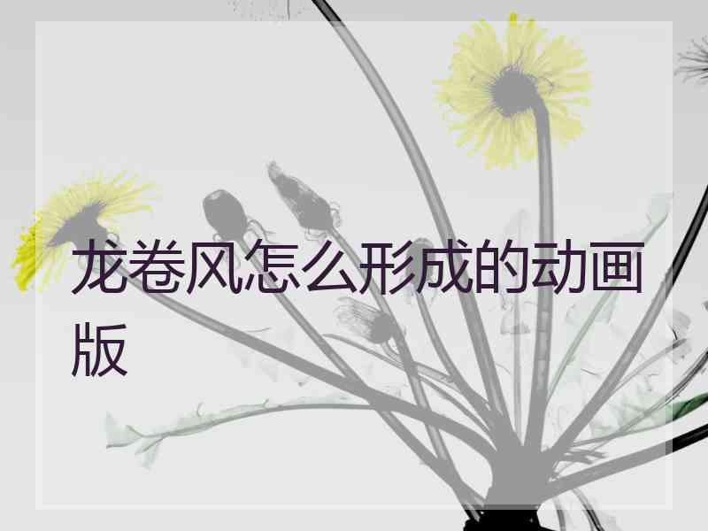龙卷风怎么形成的动画版