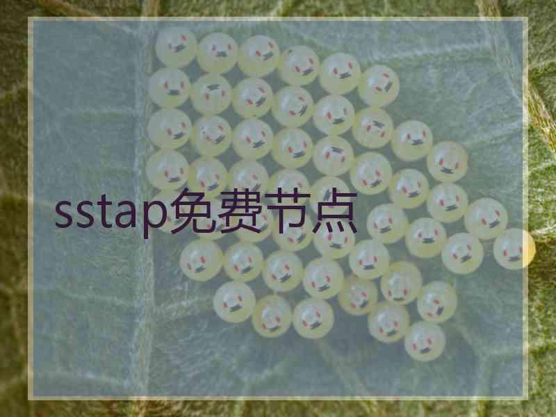 sstap免费节点