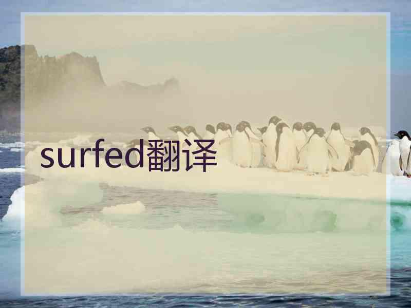 surfed翻译
