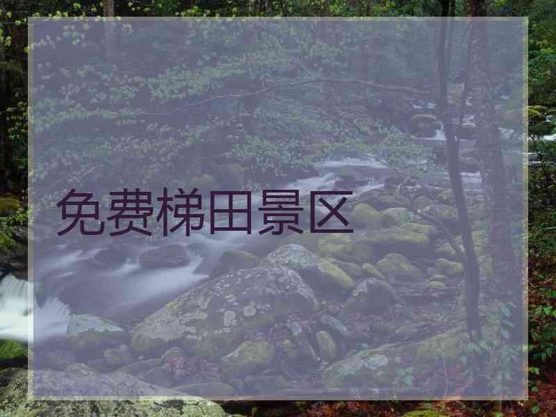 免费梯田景区