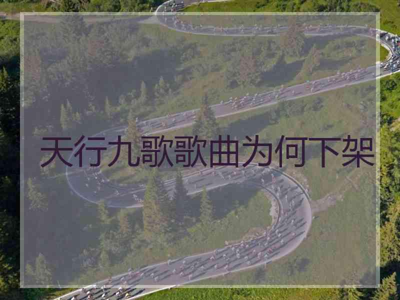 天行九歌歌曲为何下架