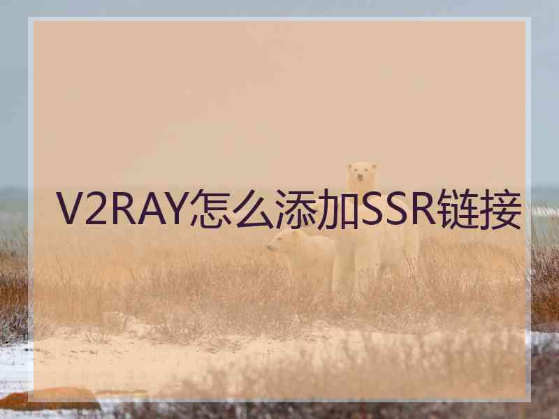 V2RAY怎么添加SSR链接
