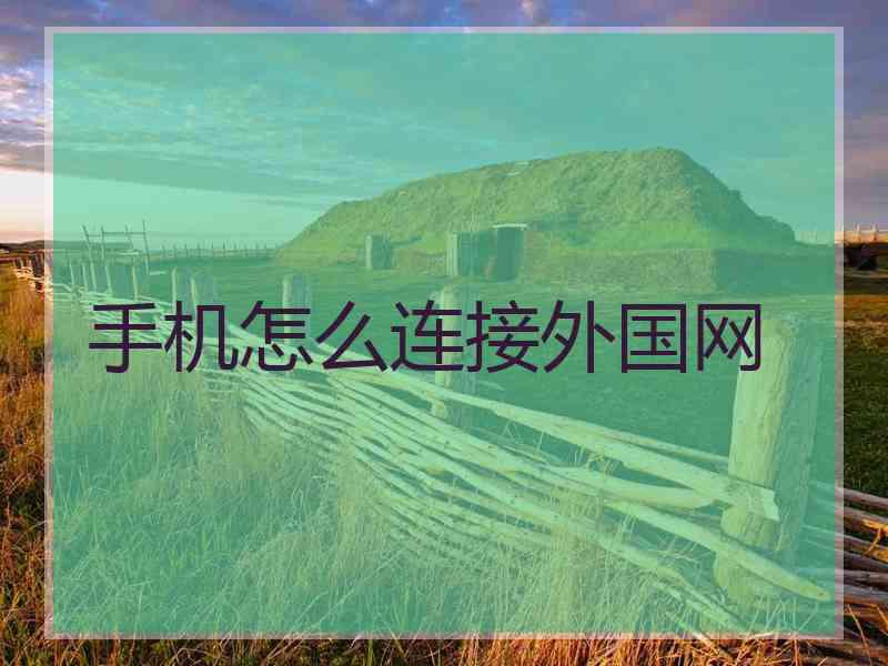 手机怎么连接外国网