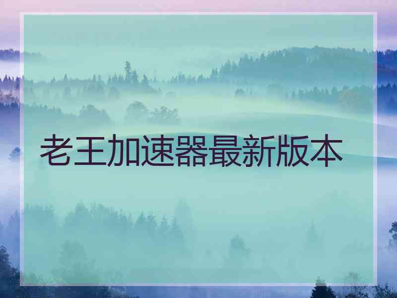老王加速器最新版本