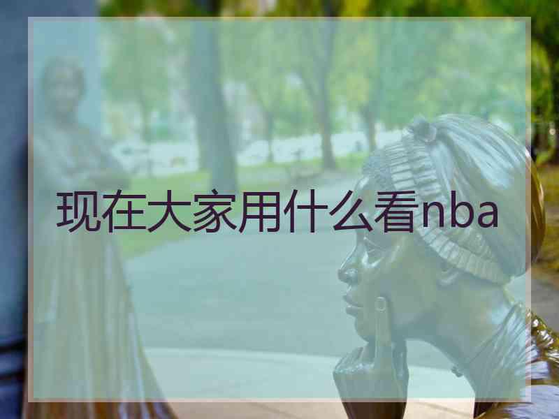 现在大家用什么看nba