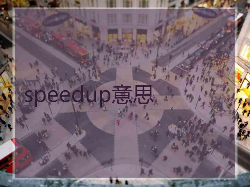 speedup意思
