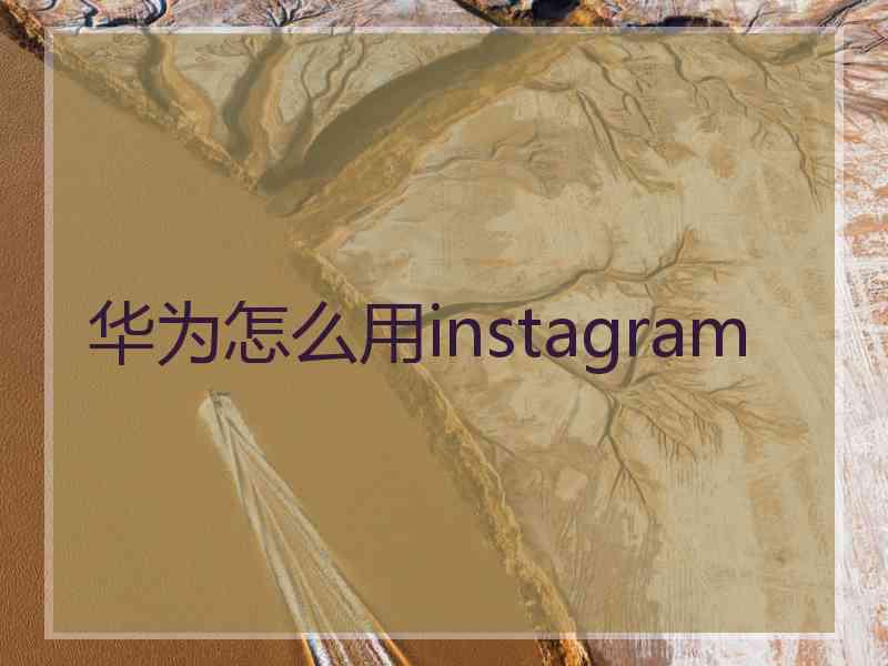 华为怎么用instagram