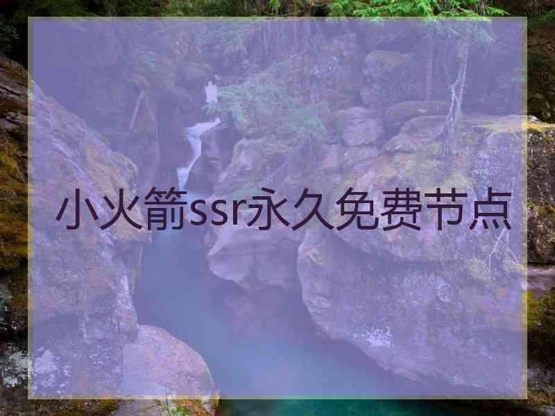 小火箭ssr永久免费节点