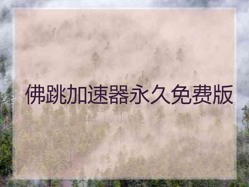 佛跳加速器永久免费版