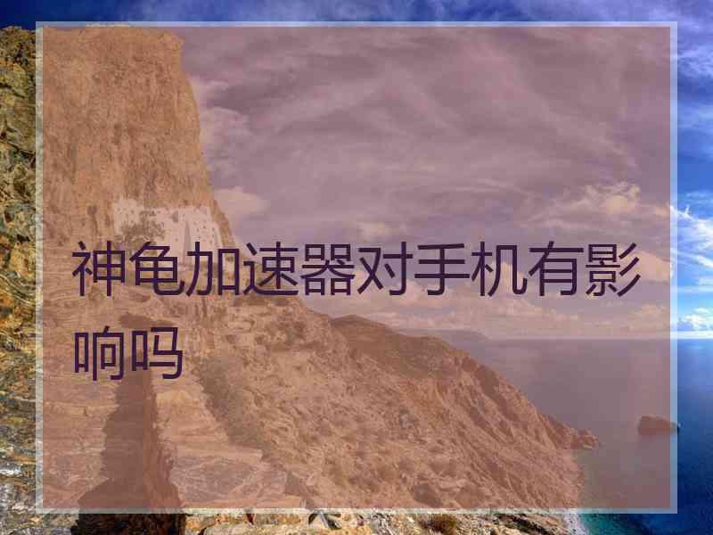 神龟加速器对手机有影响吗