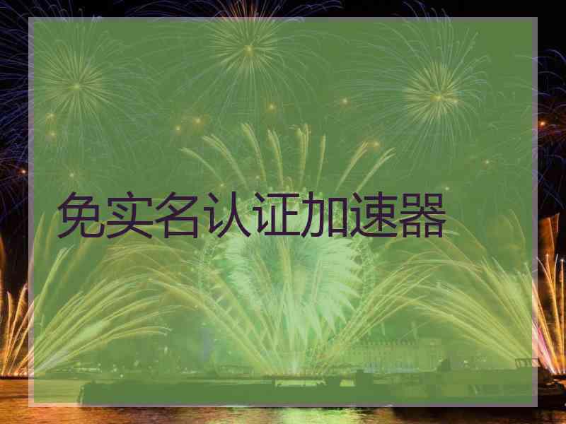 免实名认证加速器