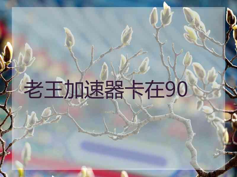 老王加速器卡在90