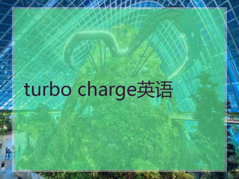 turbo charge英语