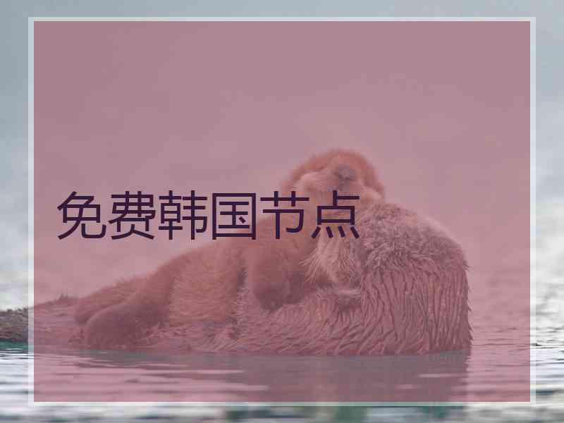 免费韩国节点